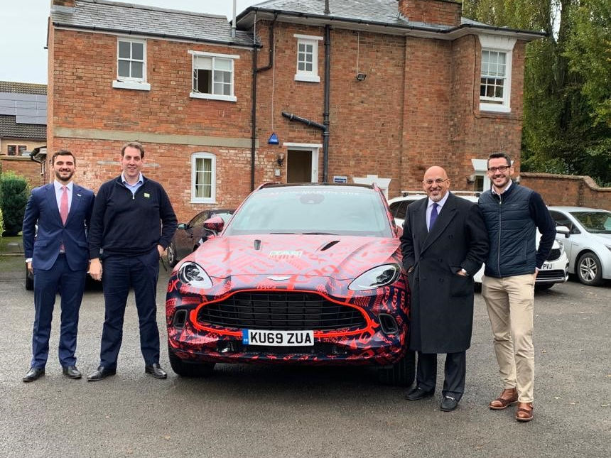 Nadhim Zahawi visits the Headquarters of Aston Martin in Gaydon