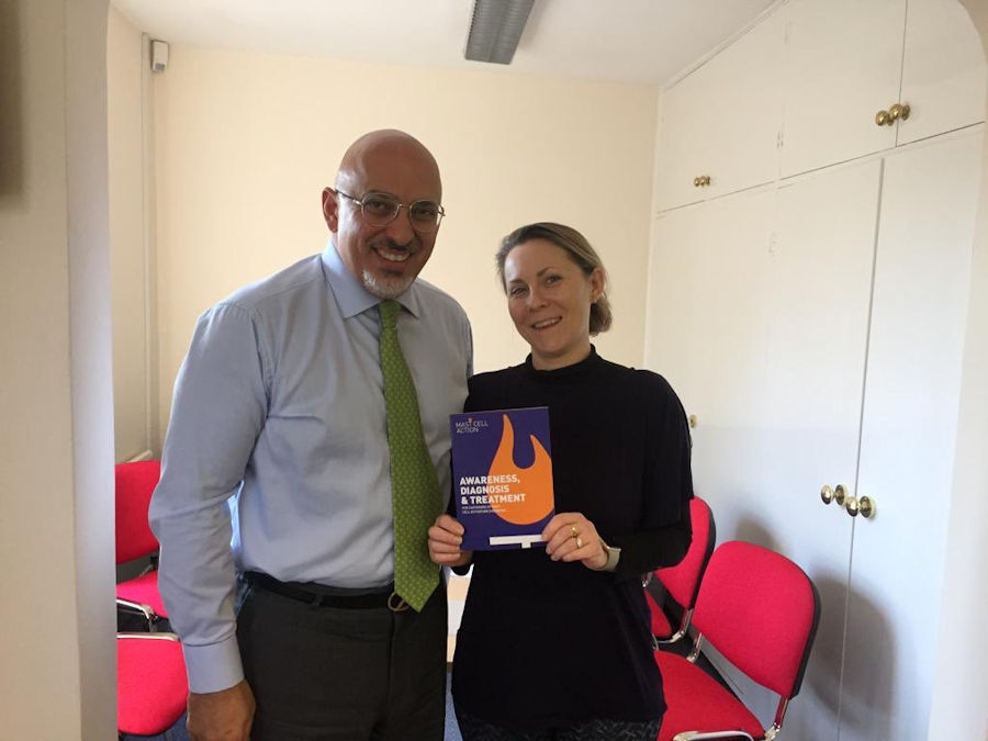 Nadhim Zahawi met with constituent Susan Hoskins who is campaigning to raise awareness of Mast Cell Activation Syndrome (MCAS). 