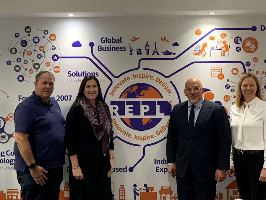 Nadhim Zahawi visits global headquarters of REPL in Henley in Arden