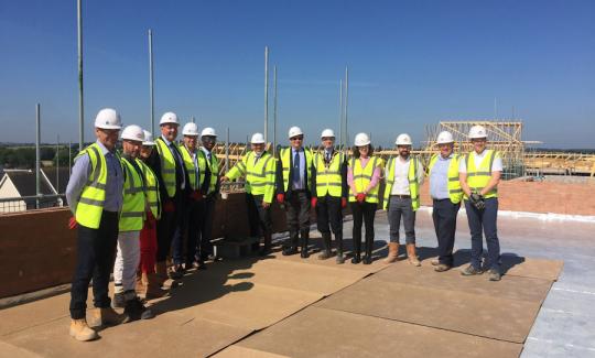 Nadhim Zahawi at the Topping Out of the new Arden Quarter development