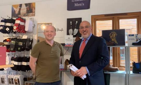 Nadhim Zahawi MP visits the Chelsea Boot Store