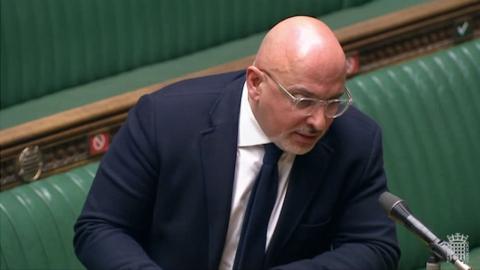 Nadhim Zahawi MP speaking at the Dispatch Box in the House of Commons