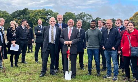 Nadhim Zahawi attends the ground breaking ceremony for Calgavin’s new flow processing centre